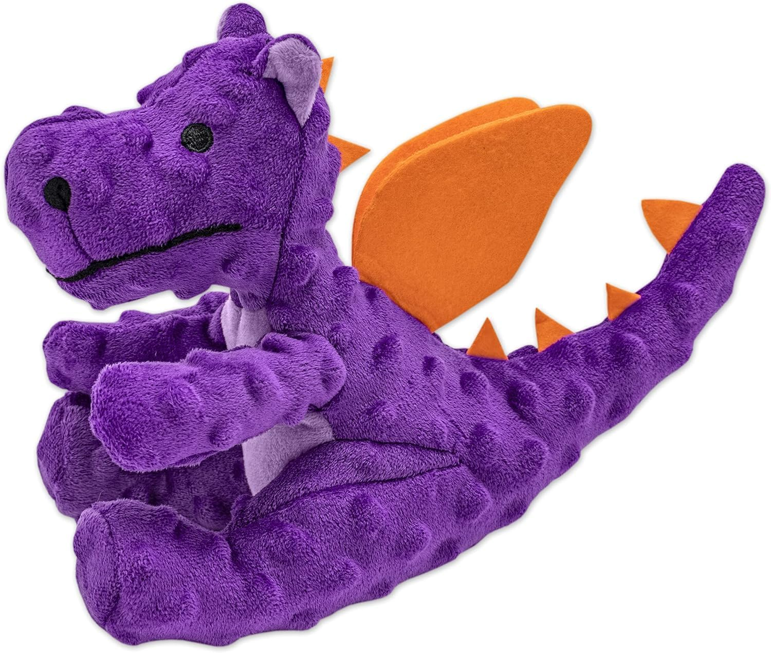 Dog Plush Toy for Puppy, Indestructible Tuffy Dog Squeaky Toys, Funny Stuffed Animals Toys with Cotton Material, Durable Chewing Toys (Dragon, Purple) image number 1