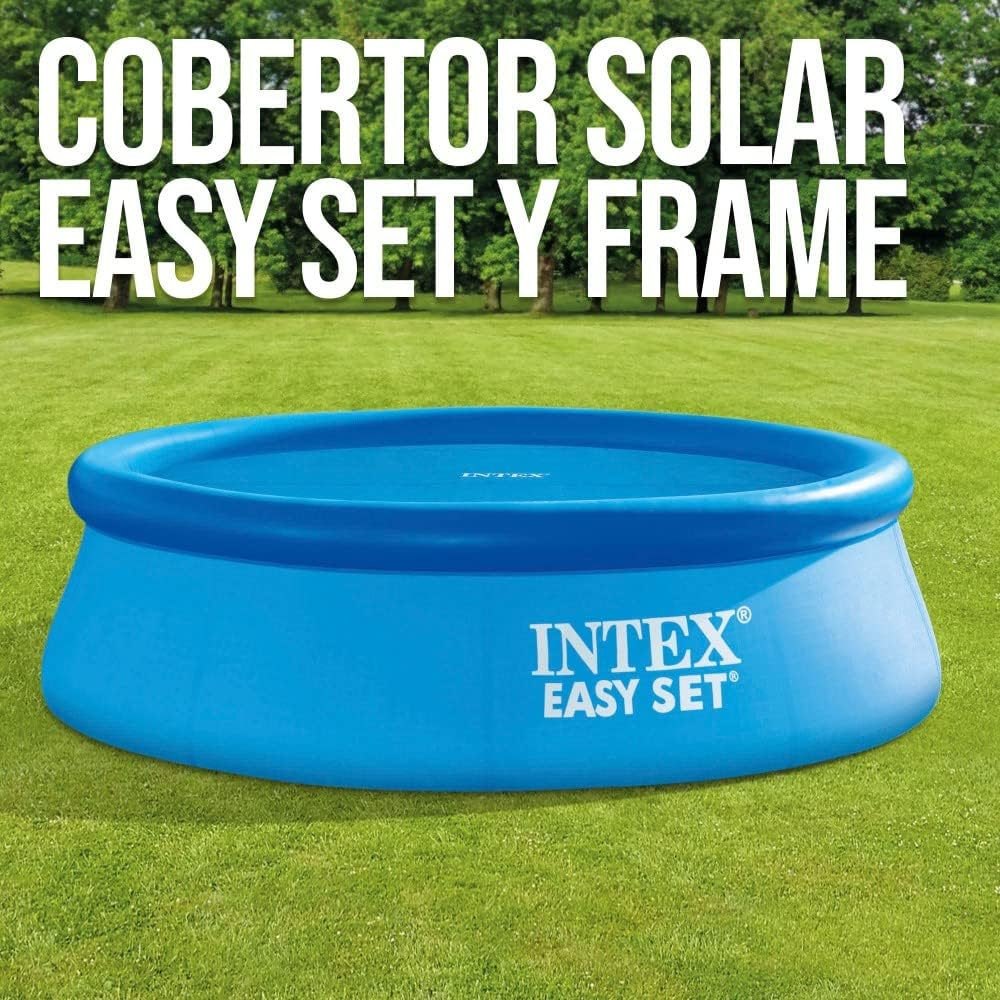 Intex 28012E Solar Pool Cover: for 12Ft round Easy Set and Metal Frame Pools &ndash; Insulates Pool Water &ndash; Reduces Water Evaporation &ndash; Keeps Debris Out &ndash; Reduces Chemical Consumption
