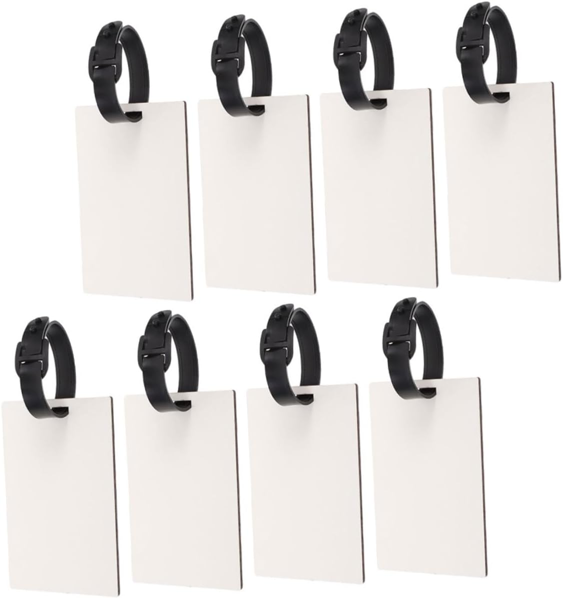 PHENOFICE 8Pcs Thermal Transfer Luggage Tags Blank DIY Sublimation Tags for Suitcase Travel Baggage Labels image number 3