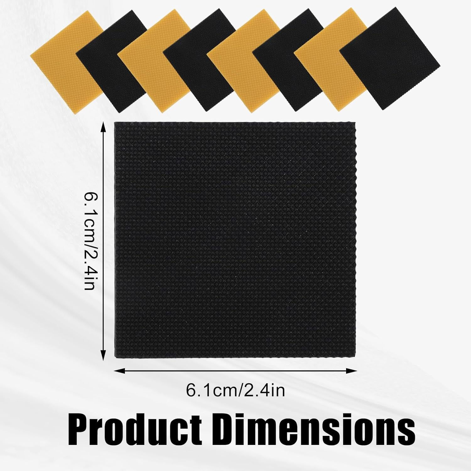 8Pcs High Heels Patches, Non-Slip Rubber Square Heel Repair Square Sole Repair Pads for Boots Sandals & Dress Shoes