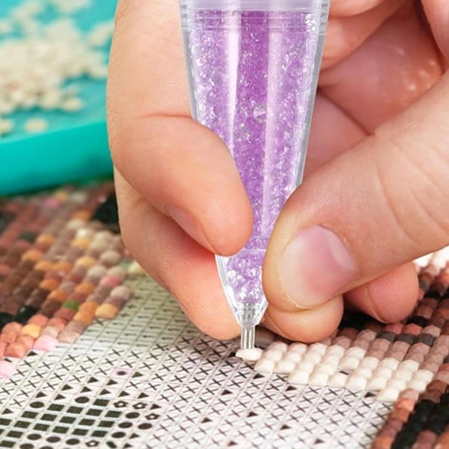 Diamond Painting Pens, Wax Pencil for Rhinestones Rhinestone Picker for Nail Gems Crystals Nail Crafts, Heads Point Drill No Wax Needed Nail Art Tool for 5D Painting or Nail Decoration image number 5