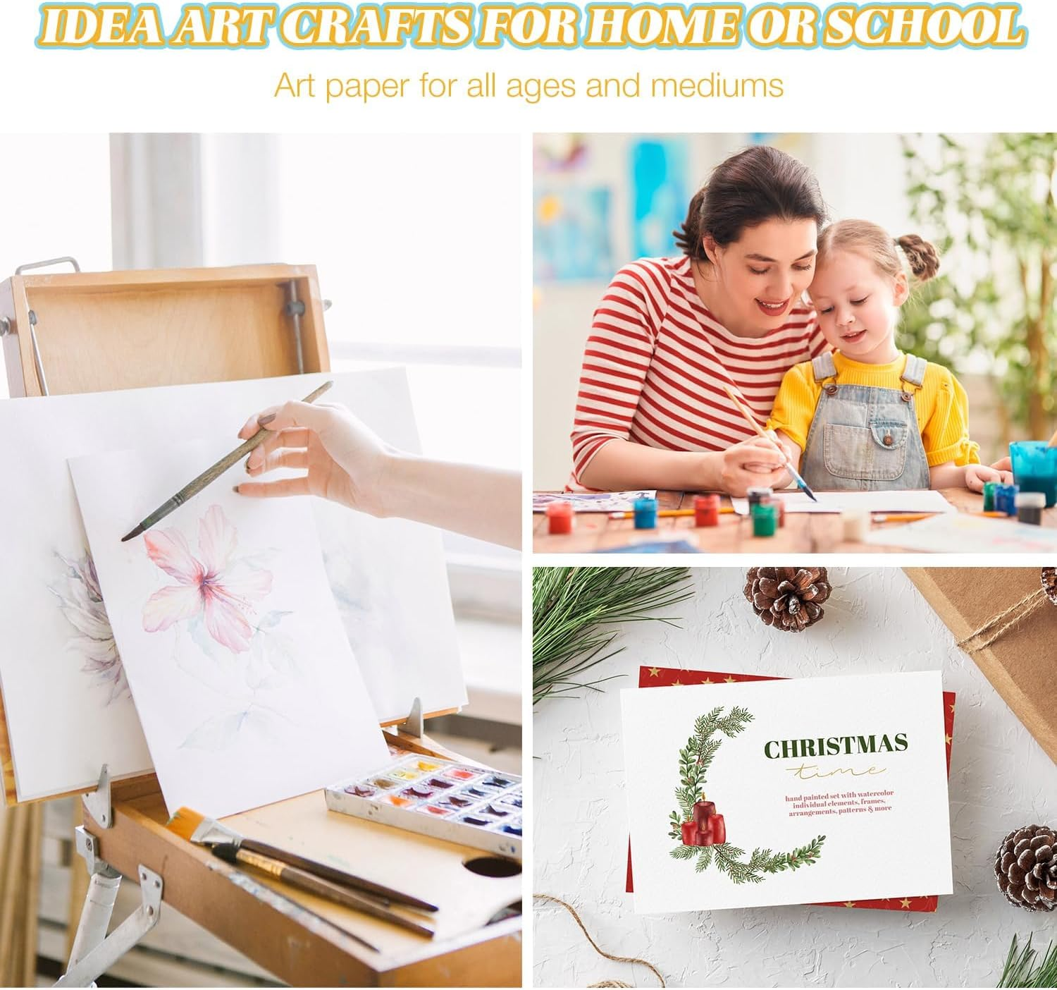 Watercolor Paper Watercolour Papers 5"X7" 140Lb/300Gsm 30 Sheets Water Colour Papers Watercolour Paper Pad Papier Aquarelle Paint Paper Art Mixed Media Paper Painting Papers Watercolor Postcards image number 2