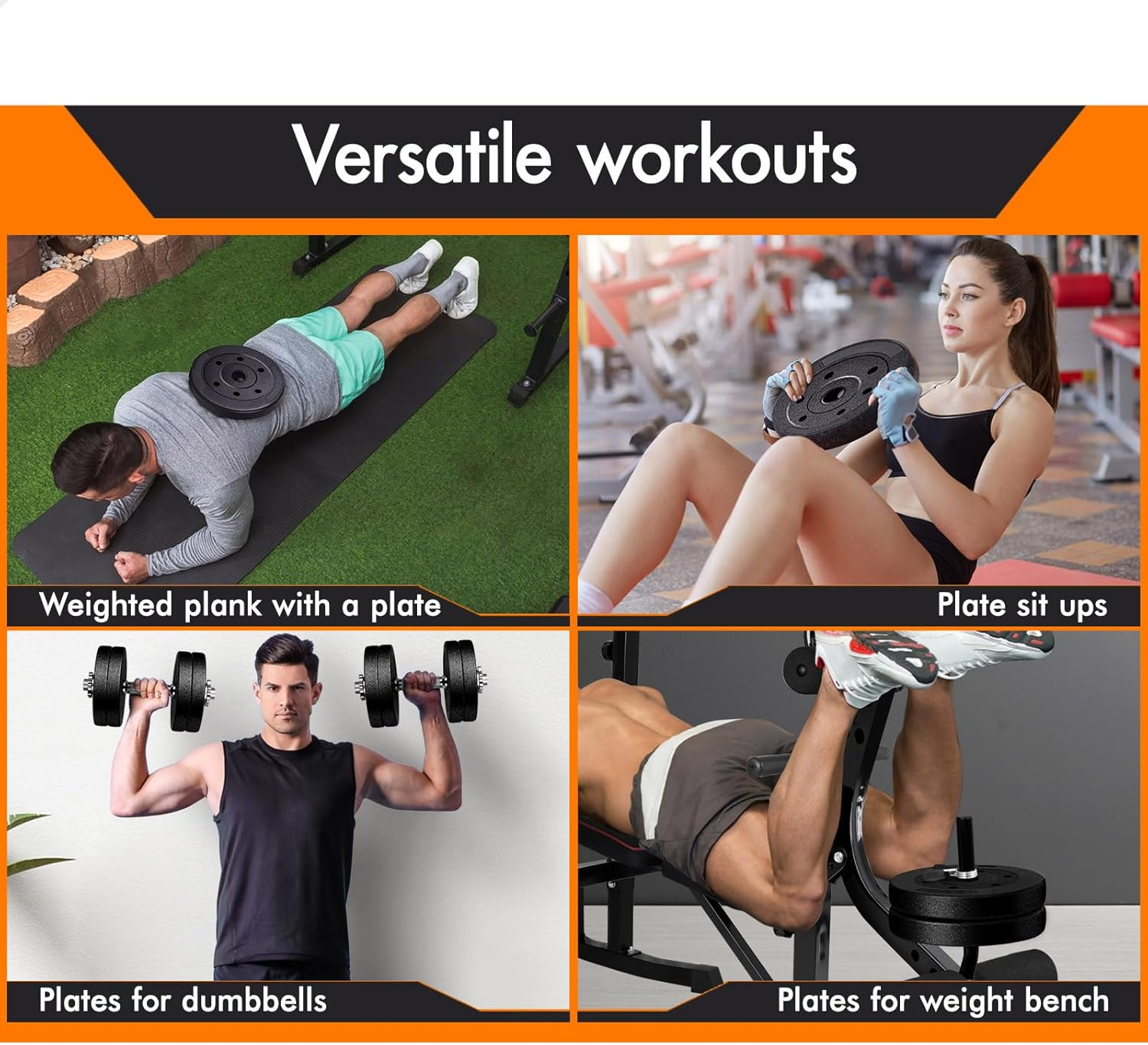 BLACK LORD 20KG Weight Plates Set for Weight Bench with 30Mm Diameter Hole, Dumbbell Plates for Bench Press & Squat Rack, Weightlifting Barbell Plates Fit Most Bars for Strength Training (8X 2.5Kg) image number 6