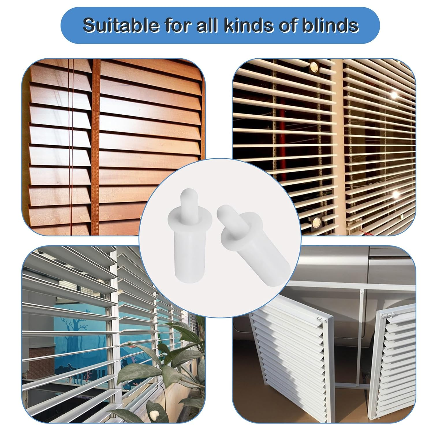 Loimon 20 Pcs Shutter Louver Repair Pins,Blind Bolt, Replacement Pins,Universal Fit for AU Window Shutters