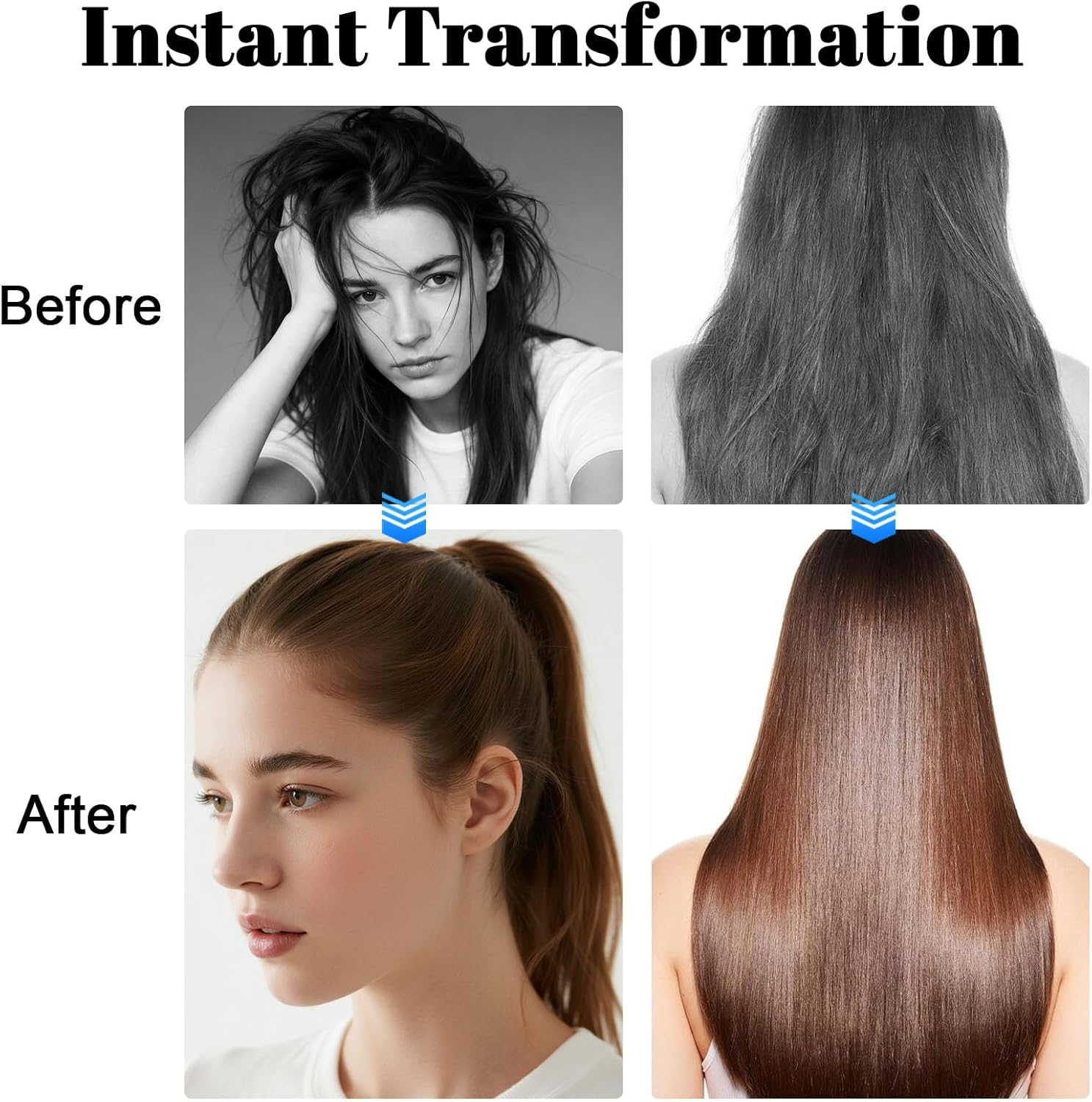 Pack of 2 Sleek Brush, Boar Bristle Brush, Soft Natural Bristles, Sleek Bun Hair Brush, Sleeks Braid Boar Bristle Brush, Bristle Beard Comb for Hairdresser Men Women Baby Child, for Hair and Beard image number 4