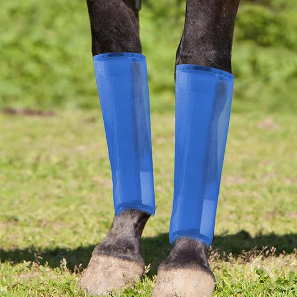 Set for 4 Fly Boots, Horse Boots Set of 4 | Reusable 4 Piece Leggins,Breathable Design Horse Boots,Fly Leggings for Equine Fly Protection image number 4