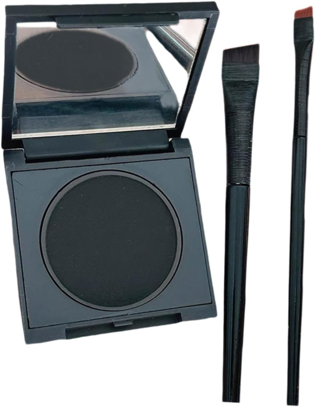 OIIBWQ Eye Liner Eyeliner Powder Waterproof Eyeliner Eyebrow Powder Pressed Eyeshadow Water Activated Makeup Set Easy to Apply Portable Suitable for Women Ma, Black - Black image number 4