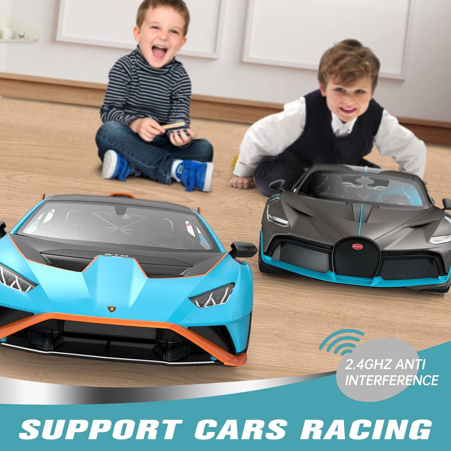 Lamborghini RC Car Rastar 1:14 Lamborghini Hurac&aacute;n STO Remote Control Car Blue Toy Car image number 6