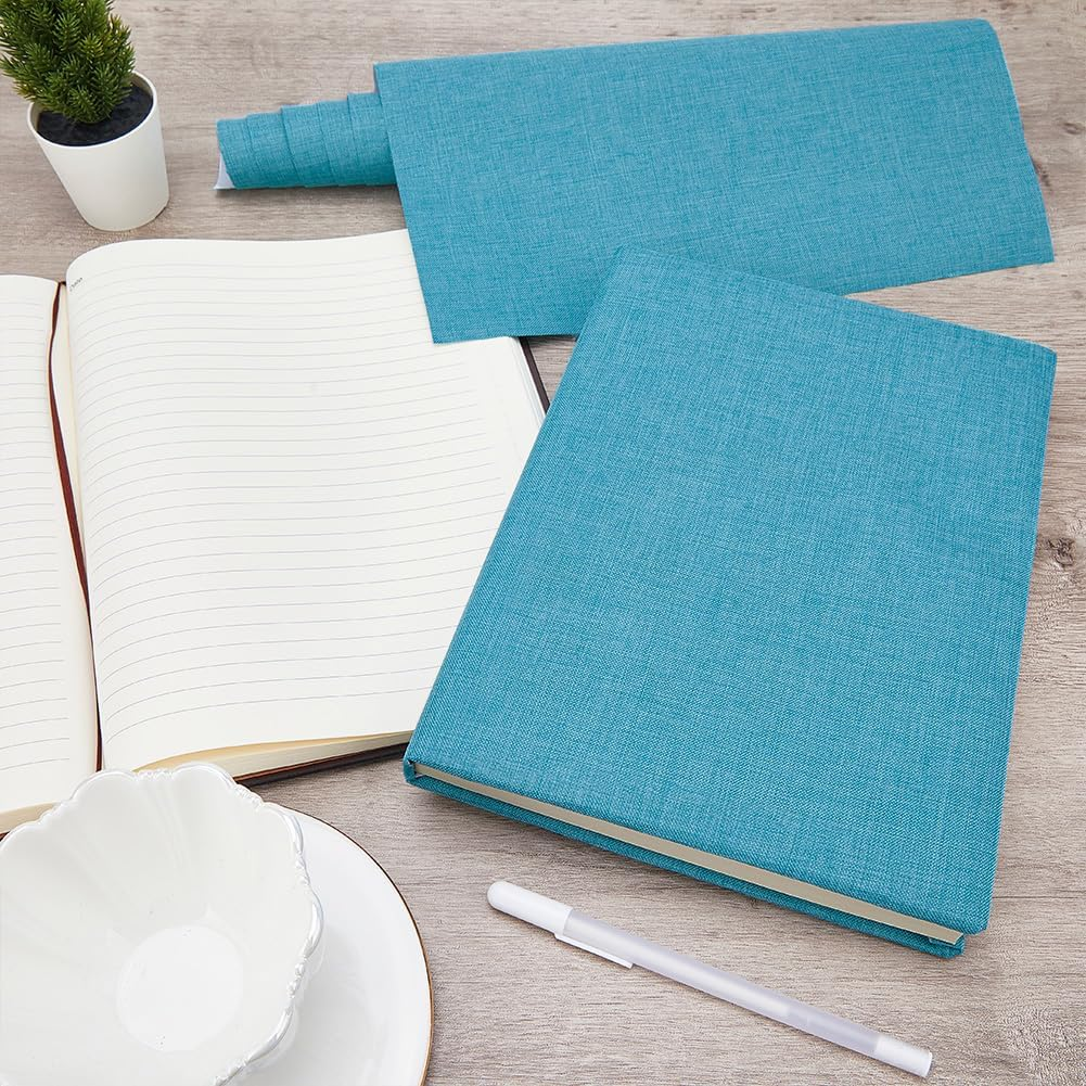 CRASPIRE 51 X 11.8Inch Linen Book Cloth for Book Binding Fabric Surface Paper Backed Bookcover Books Album Scrapbooking Archival DIY Covering Protector Bookcloth Bookbinding Supplies Cadet Blue image number 2