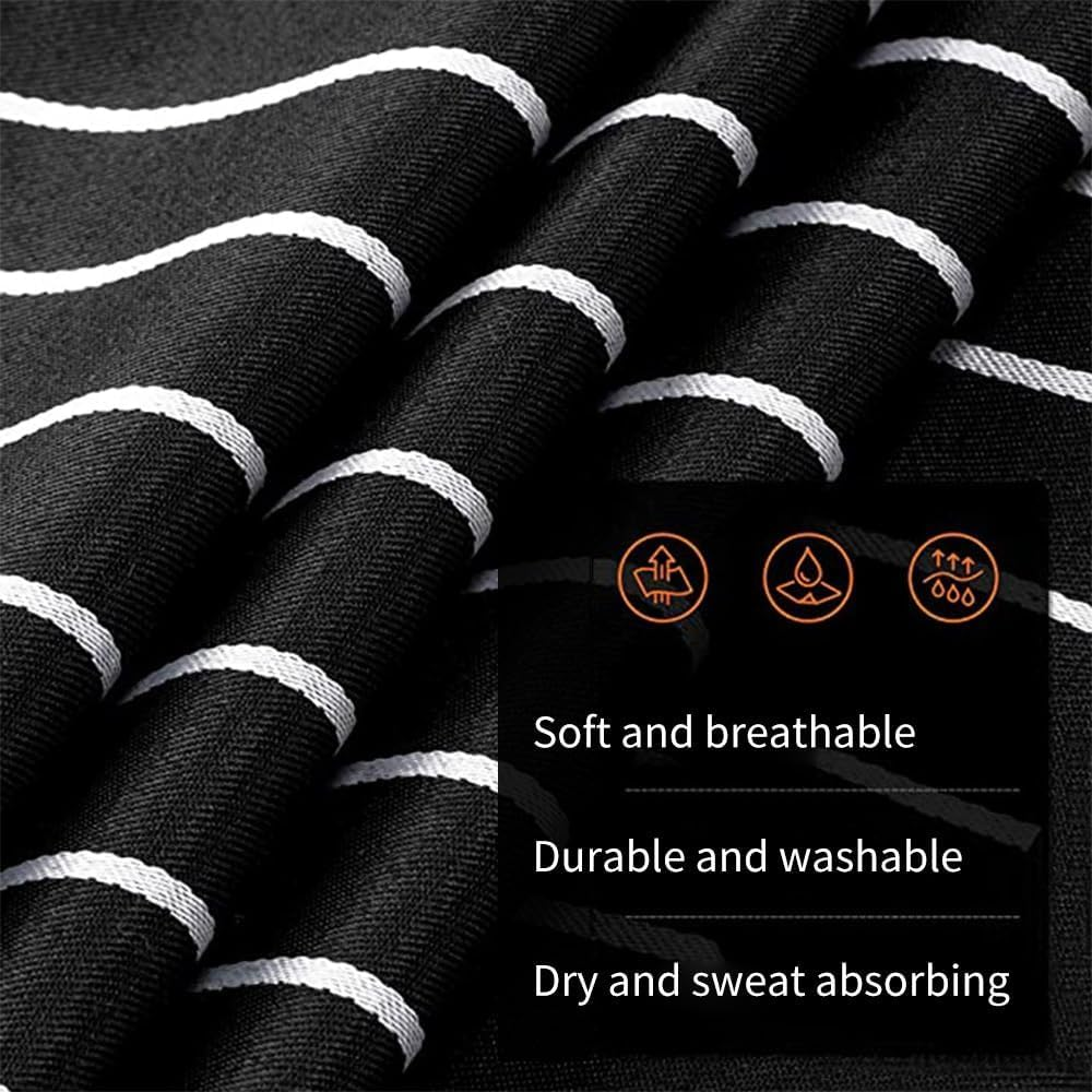 2 Pack Kitchen Cooking Aprons, Adjustable Bib Soft Chef Apron with 2 Pockets for Men Women image number 5