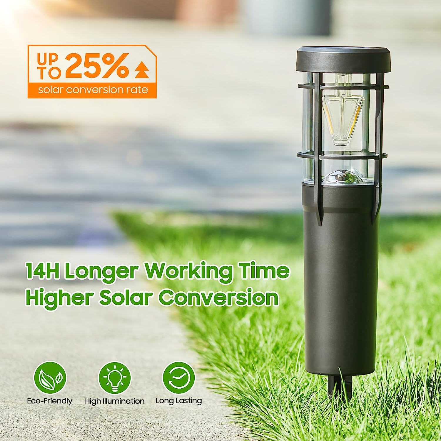 KELME Solar Pathway Lights Outdoor, 6 Pack Upgraded Solar Garden Lights, Super Bright Solar Outdoor Lights with 2 Lighting Modes, IP65 Waterproof Outdoor Solar Lights for outside Yard Path Walkway image number 1