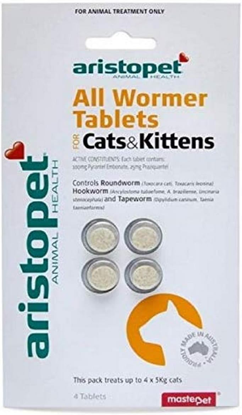 Aristopet All Wormer 4 Tablet for Cats and Kittens, 4 Count