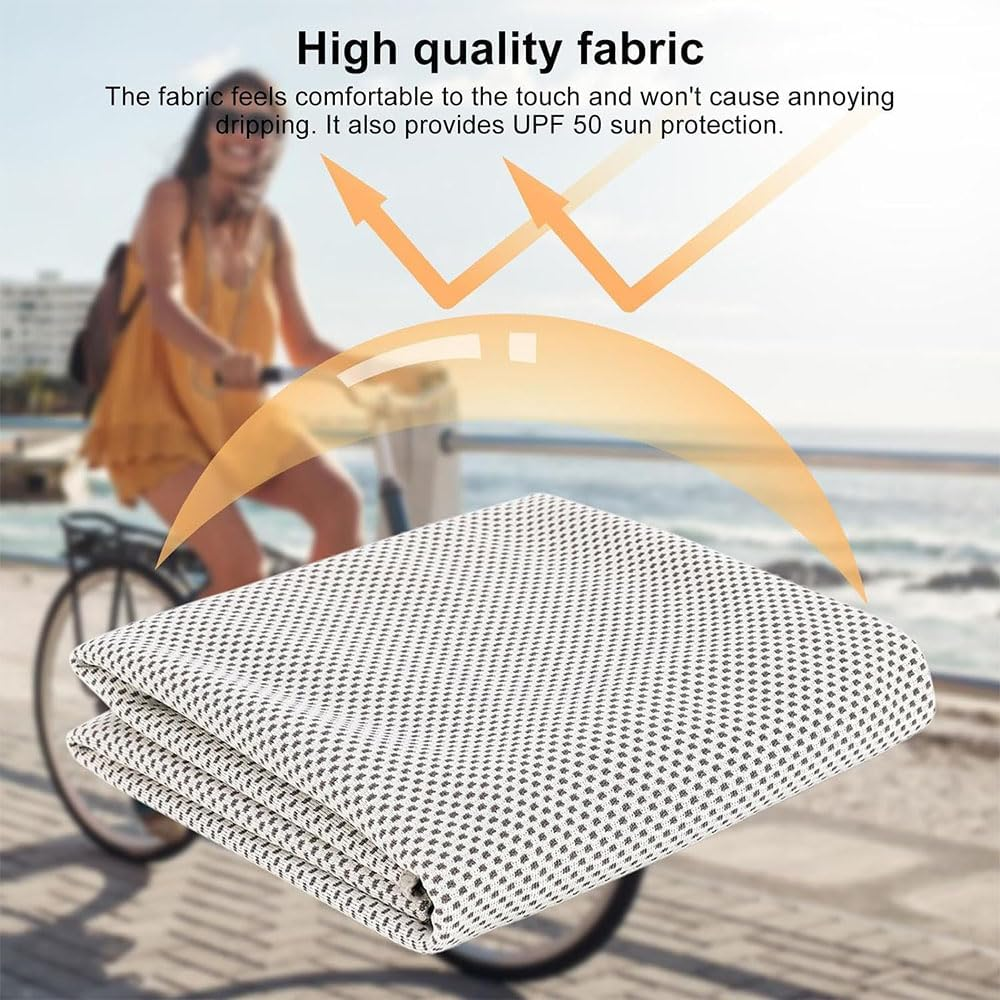 JZS Cooling Towels for Neck and Face,Soft Breathable Chilly Sweat Towel for Yoga, Golf,Sport, Running, Gym, Workout,Camping and Fitness,4 Pack,30 X 100Cm image number 5