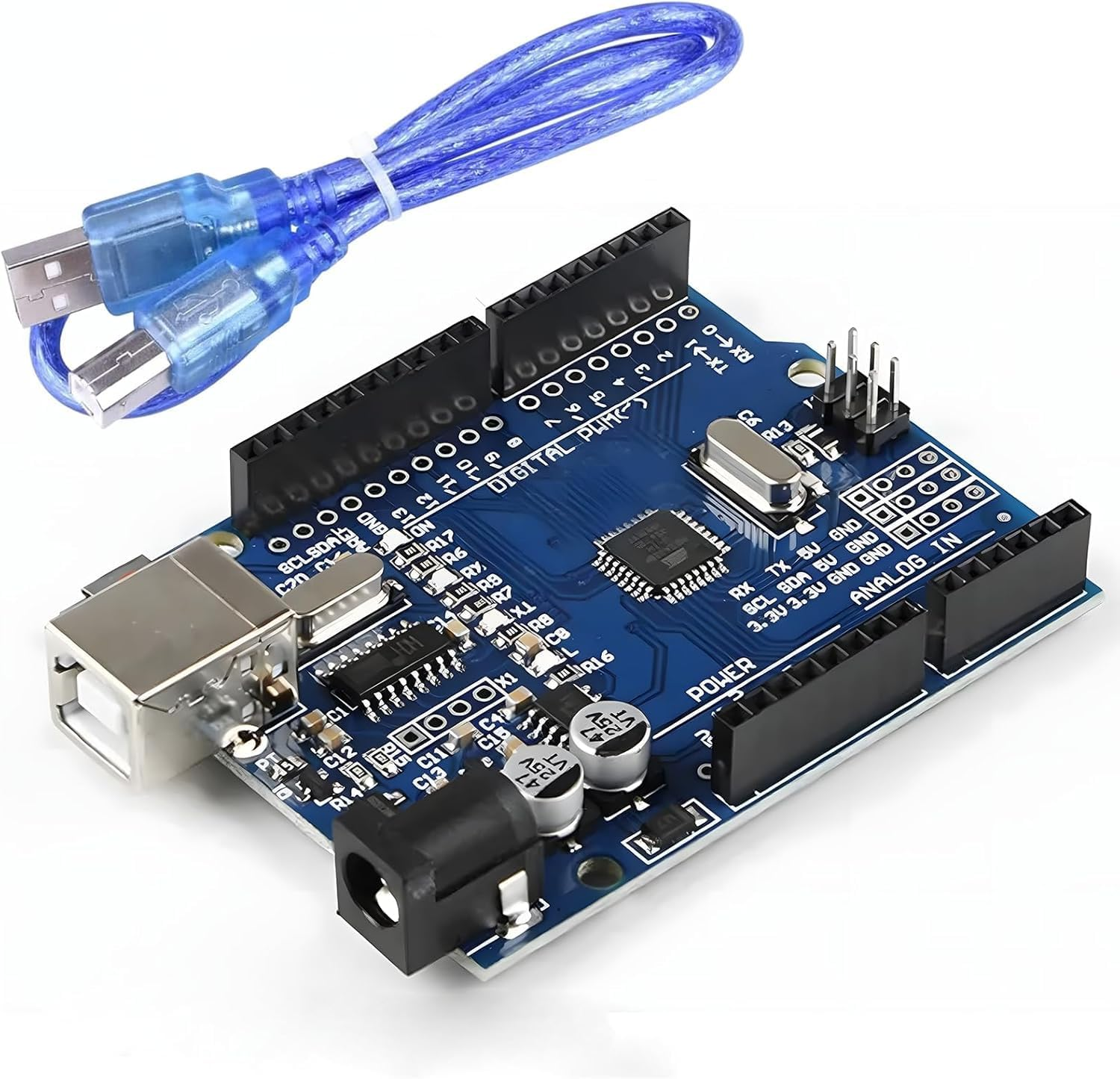 UNO R3 Board Atmega328P with USB Cable, Compatible with Arduino Uno image number 2