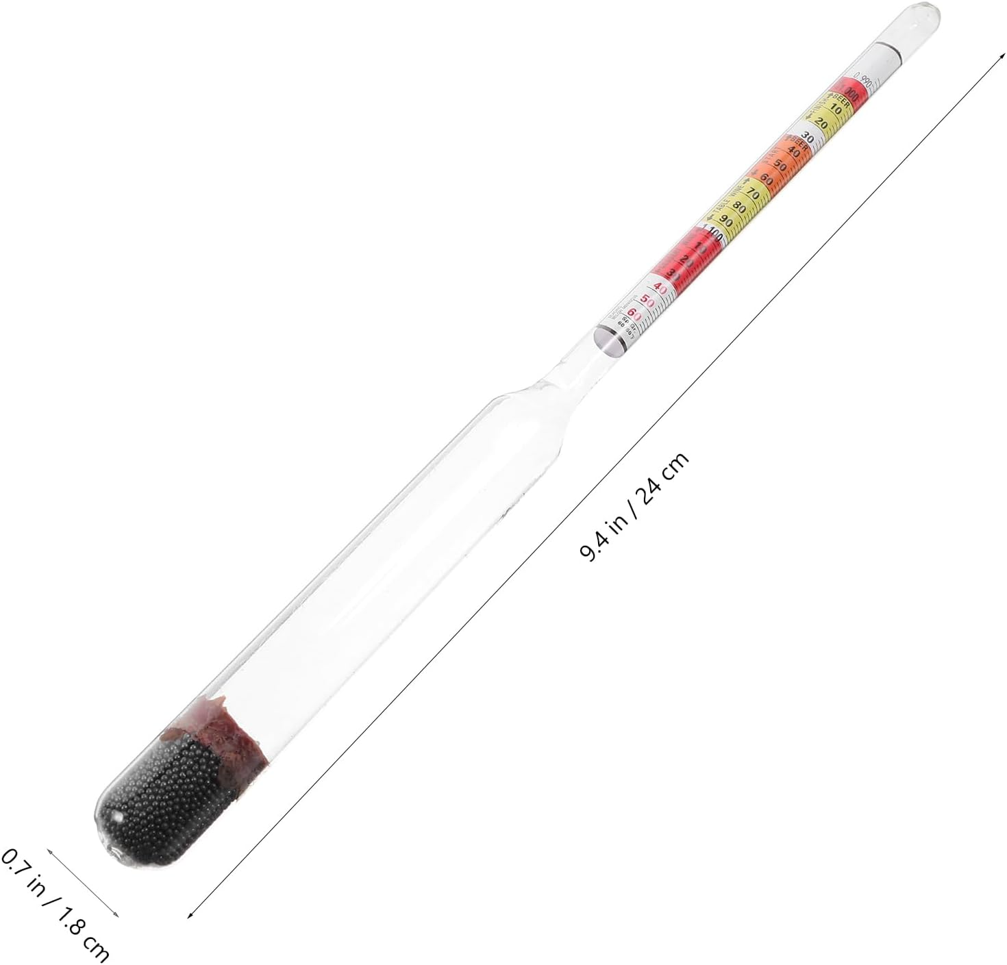 Concentration Hydrometer: Alcohol Hydrometer Test Beer Hydrometer Liquor Wine Tester Supplies Scale image number 3