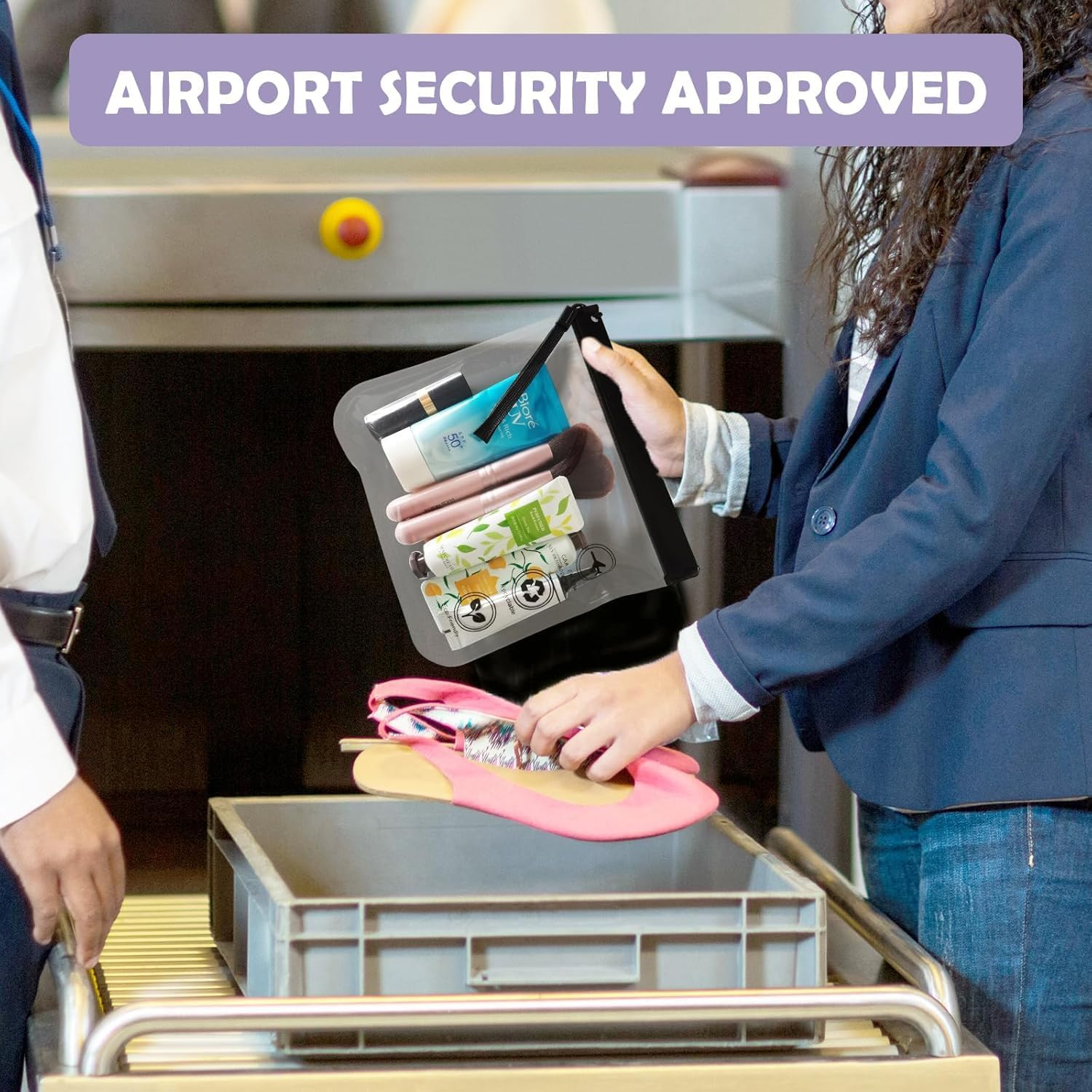 Travel Essentials,8 Pack Clear Travel Toiletry Bag - Airport Security Liquids Bags Pouches, Airport Liquid Bag TSA Approved, Travel Accessories Makeup Bags Holiday Essentials Luggage for Men Women