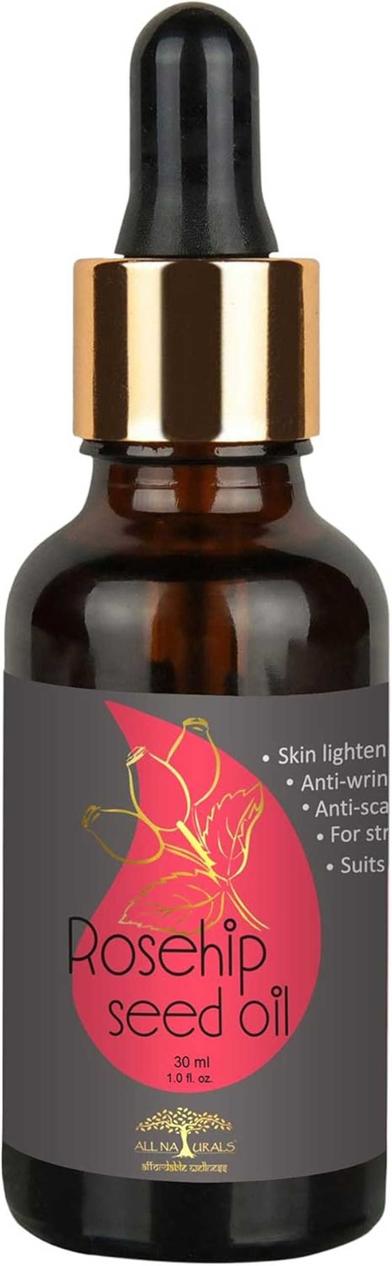 All Naturals 100% Pure Rosehip and Grapeseed Oil Combo (30Ml Each) for Hair, Skin & Face image number 4