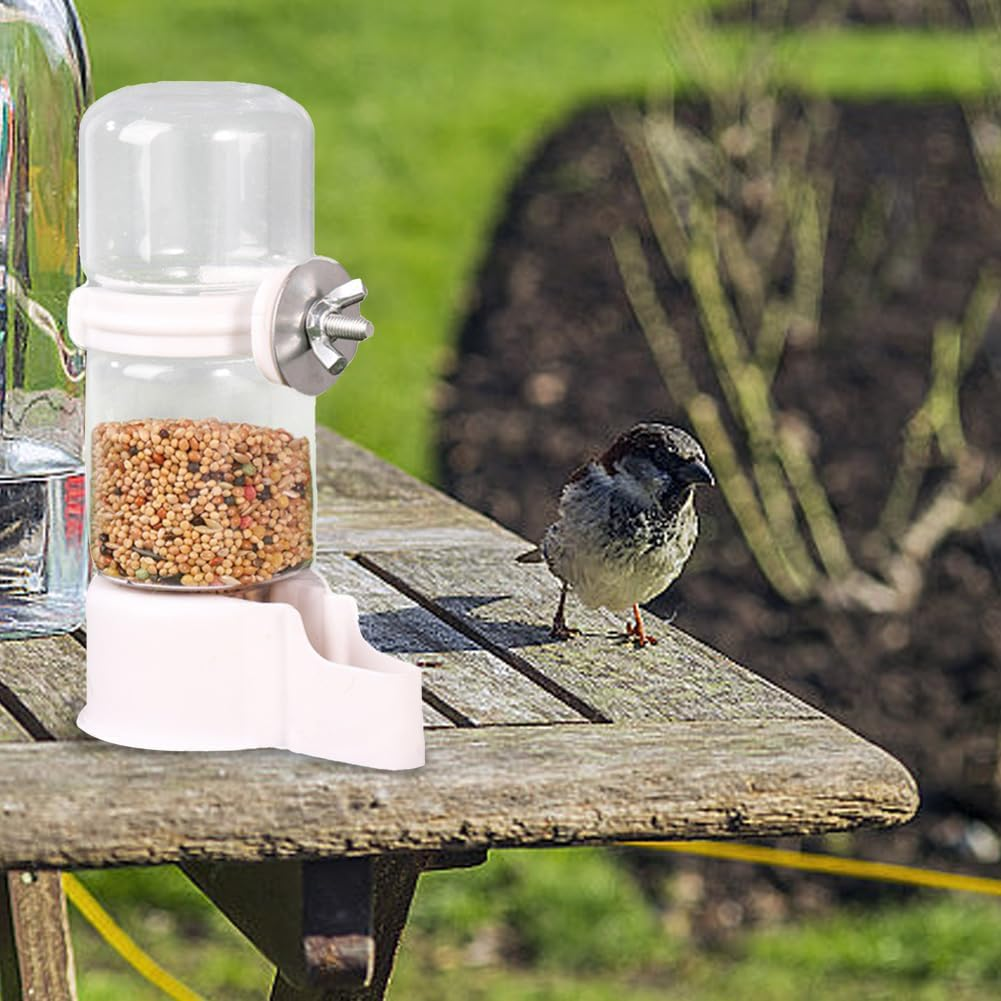 Automatic Pet Water Feeder Bird Cage Suspended Dispenser for Parakeet(White) image number 6