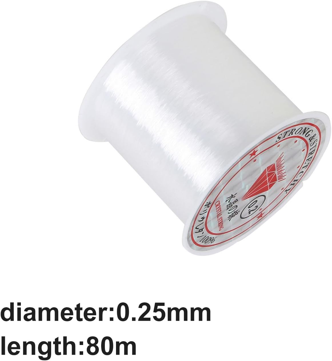 1 Roll Transparent Fishing Thread,0.25Mm 80M Fish Wire (0.2Mm/100M Transparent) image number 1