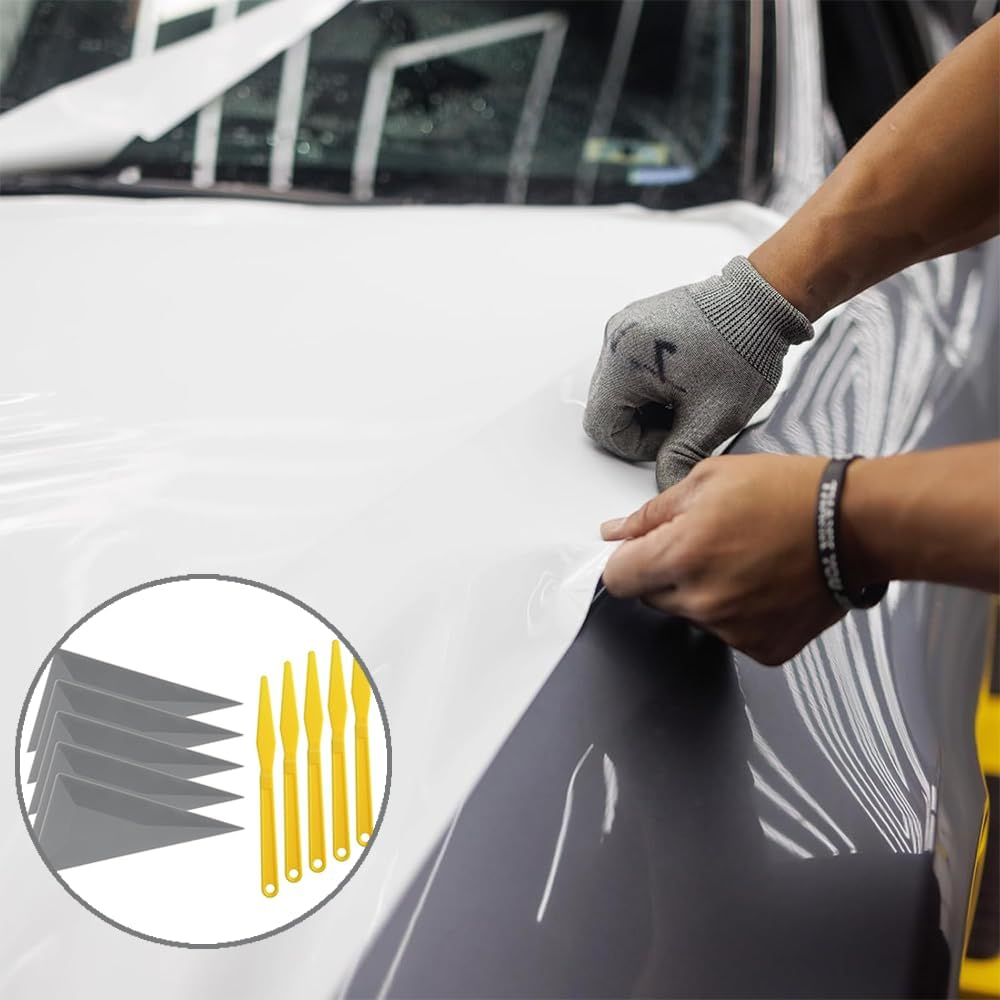 NYGHMY Window Tint Tool Kit (10 Pcs) - Triangle & Contour Squeegees, Card Scraper - Car Vinyl Wrap & Window Film Installation