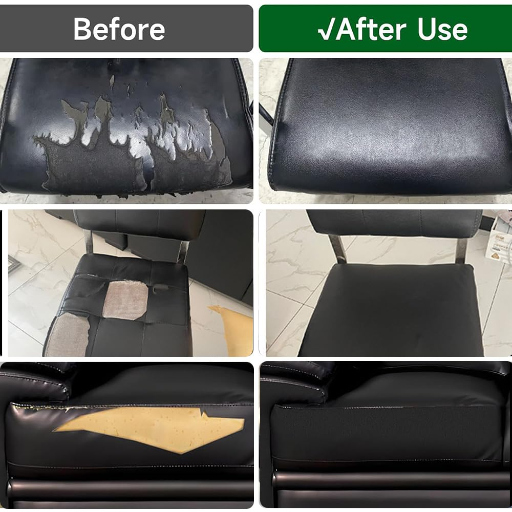 2Pcs Adhesive Leather Repair Patch &ndash; 7.87"&times;11.81" Self-Stick Leather Repair Tape for Furniture, Car Seats, Sofas, Couch, Jackets & More &ndash; Durable & Easy to Apply image number 3