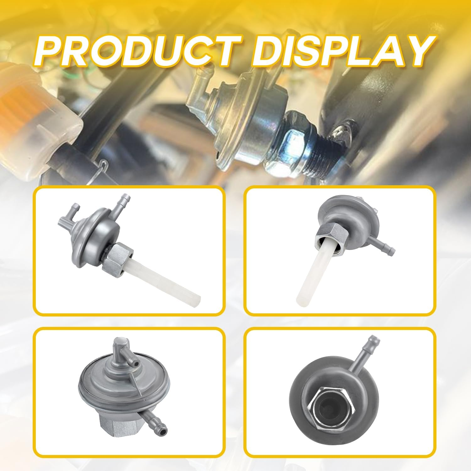 HIAORS Gas Fuel Switch Pump Valve Petcock for GY6 50Cc 139QMB Twister 150Cc 157QMJ Trailmaster Manco Tomberlin Go Kart ATV Moped Elite 80 CH80 Scooter Carter Talon 150Cc Go Kart