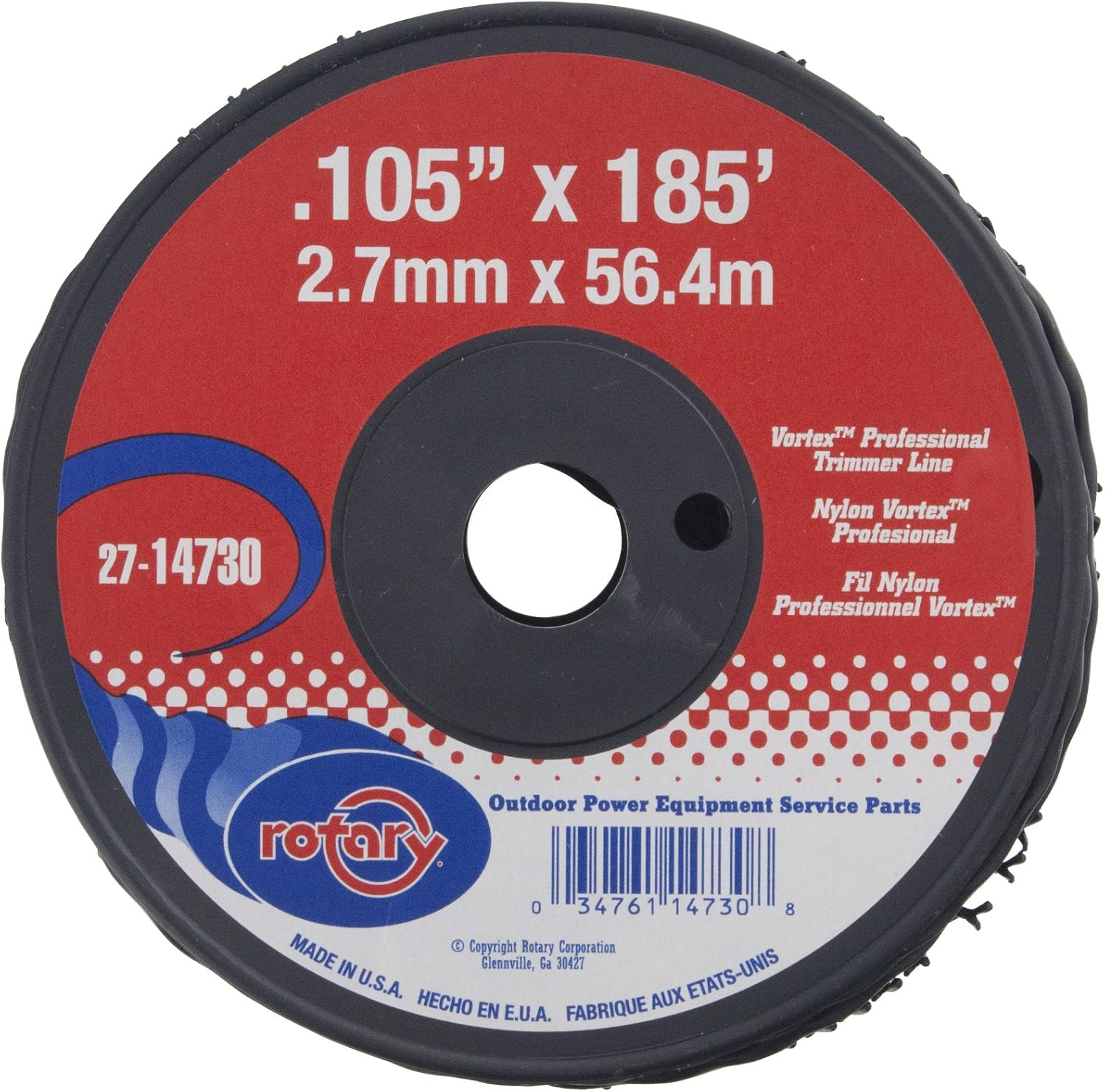 Rotary 14730 Black Vortex Trimmer Line .105" X 185' image number 2