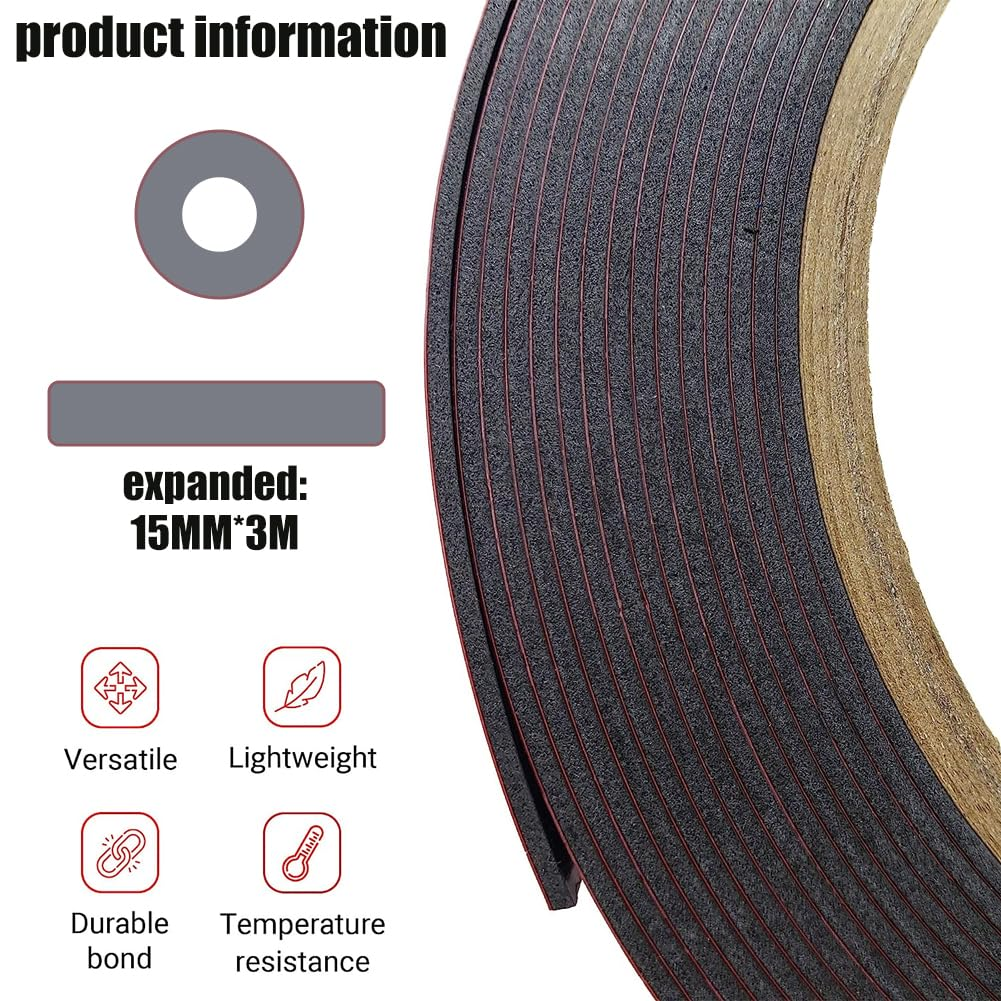 Geli Waterproof Double Sided Tape Heavy Duty Mounting Tape,0.78 Inch Width Foam Tape for Car LED Strip Lights Home Decor, Office Decor (0.78Inch) image number 1