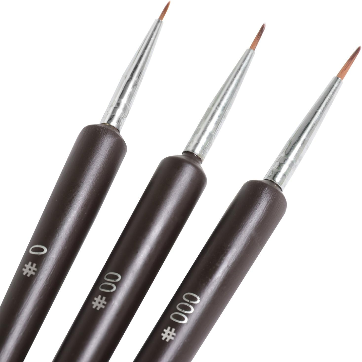 TRIXES 3 X Tiny Gel Acrylic Nail Art Tips Salon Drawing Pen Brush Painting Tool image number 4