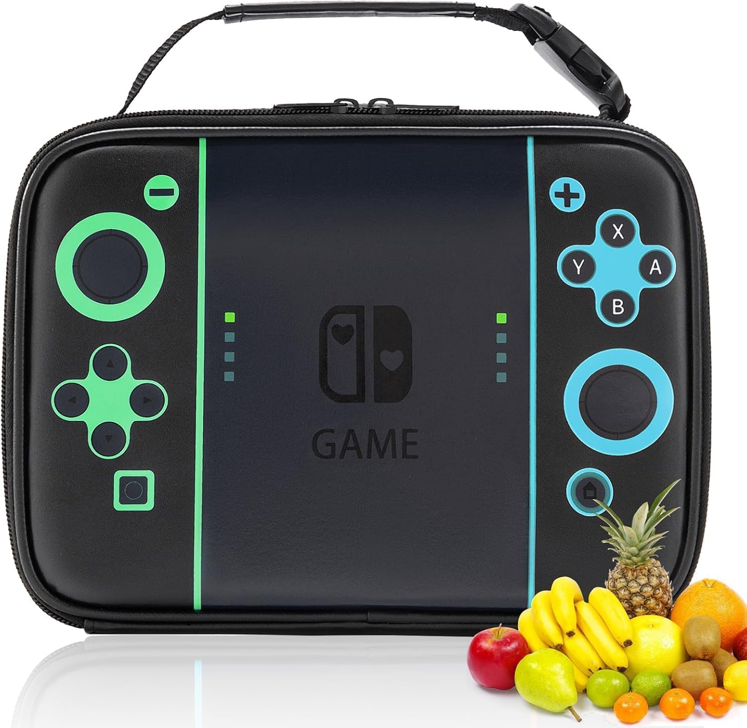 Kids Lunch Box,Boy Insulated Lunch Bag Game Lunch Box Leather Waterproof Thermal Cooler Bag School Daycare Lunch Boxes for Boys Girls Kids Toddlers Teen
