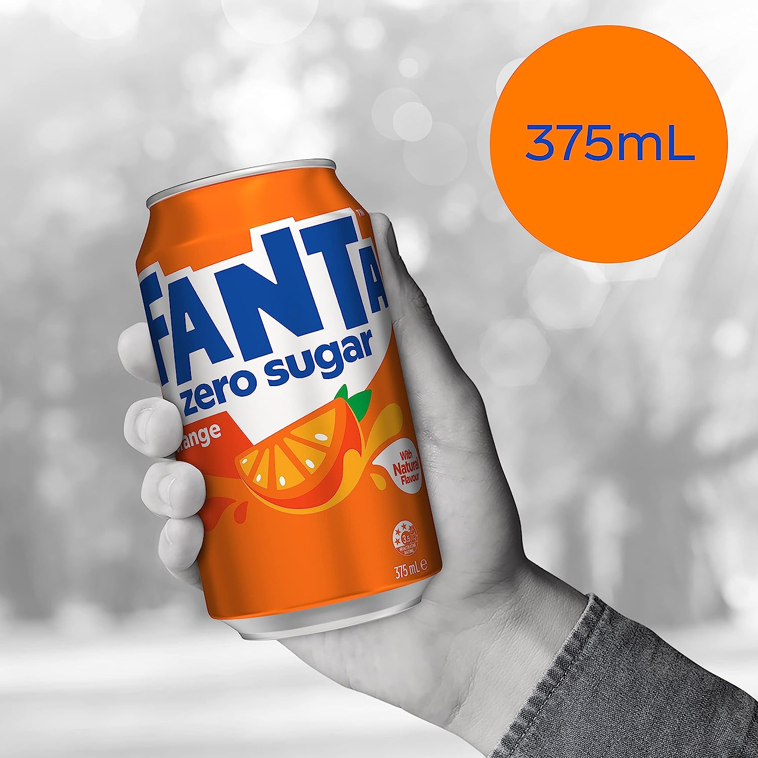 Fanta Orange Zero Sugar Soft Drink Multipack Cans 20 X 375 Ml image number 4