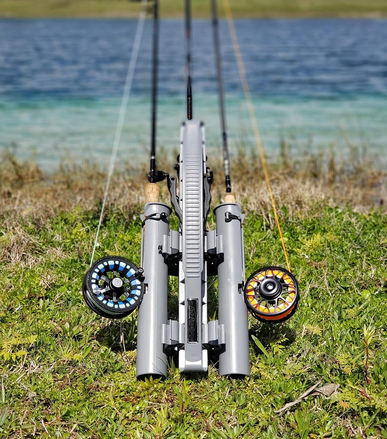 Rod-Runner Express Fishing Rod Rack - Gray | Portable Fishing Rod Holder Caddy image number 4