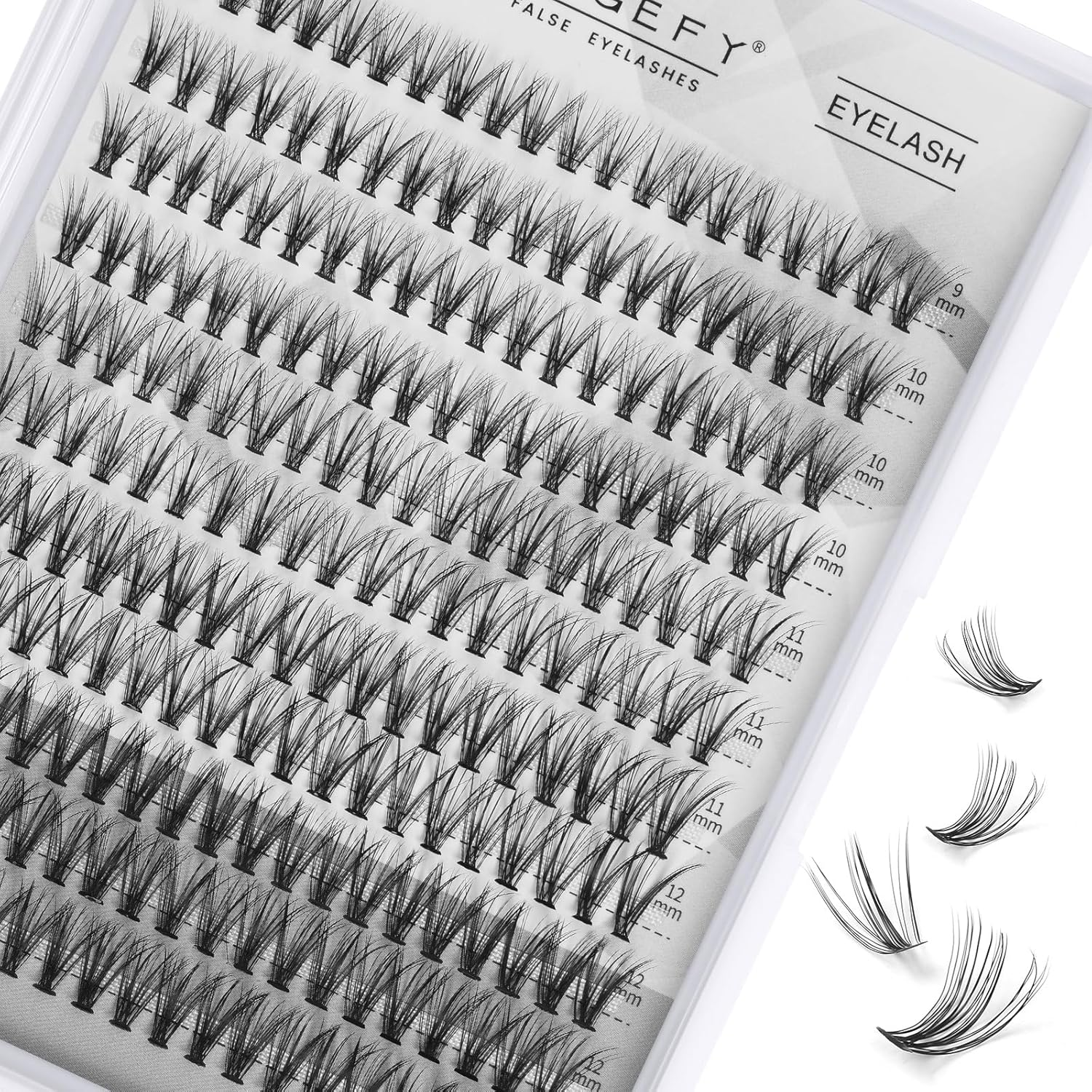 MAGEFY Eyelashes Cluster 10D 0.07C Lash Clusters 9-13Mm Individual Lashe Extension Reusable Eyelashes Clusters
