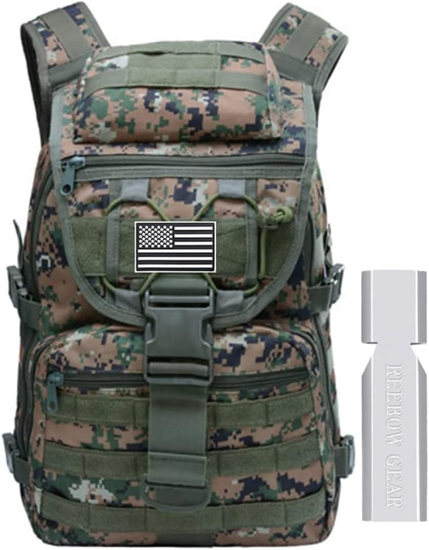 35L Tactical Backpack Camping Hiking Backpacks Camouflage Assault Pack for Hiking Camping Travelling,A