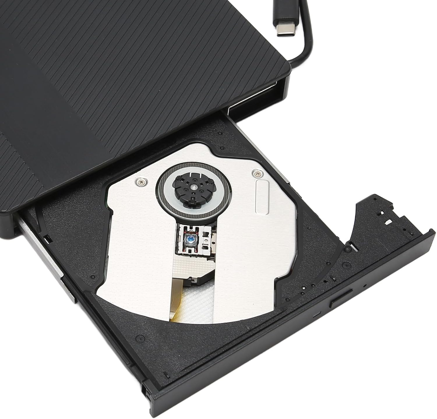 DVD RW Burner, Universal CD DVD External Drive Silent Movement Multi System Compatibility Plug and Play USB3.0 for Linux for Computer image number 2