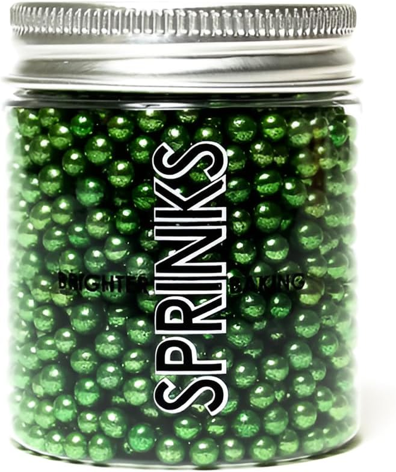 Sprinks Cachous Sprinkles 4Mm - Edible Cake Toppers | Baking Decorations for Cakes, Cupcakes, and Desserts for Holidays and Special Occasions | 85G, Green image number 4