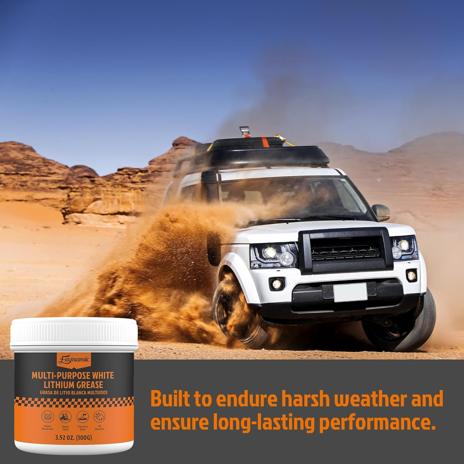 Multi Purpose White Lithium Grease 3.52 Oz for Automotive Brake Calipers Door Hinges Bike Bearings Tracks High Temp Heavy Duty NLGI 2 Lubricant Protects against Rust and Corrosion (100G) image number 6