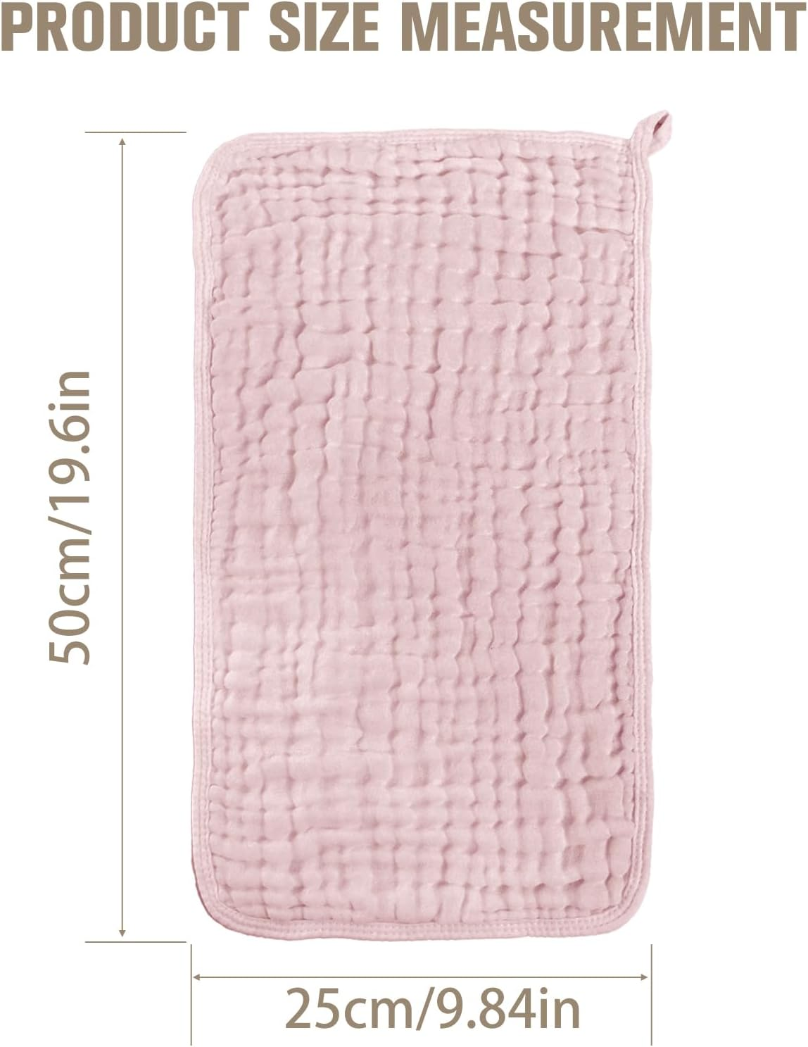 10 Pack Muslin Burp Cloths 100% Cotton Large 20''&times;10'' Thickened Baby Burp Cloths Super Soft and Highly Absorbent, Newborn Washcloth (Pink) image number 6