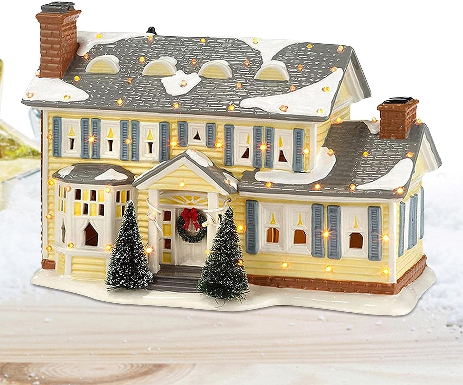 Santa House Village - 3D Resin Christmas Village for Home Decoration,Luminous Christmas Village Small Parts Decoration, Waterproof Country Street Scene Resin Ornament, Great Gift image number 2
