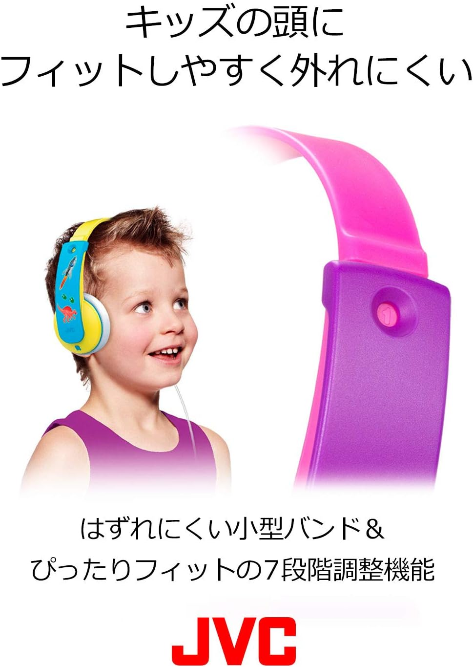 JVC Kids Red Sealed Headphones HA-KS2-R image number 4