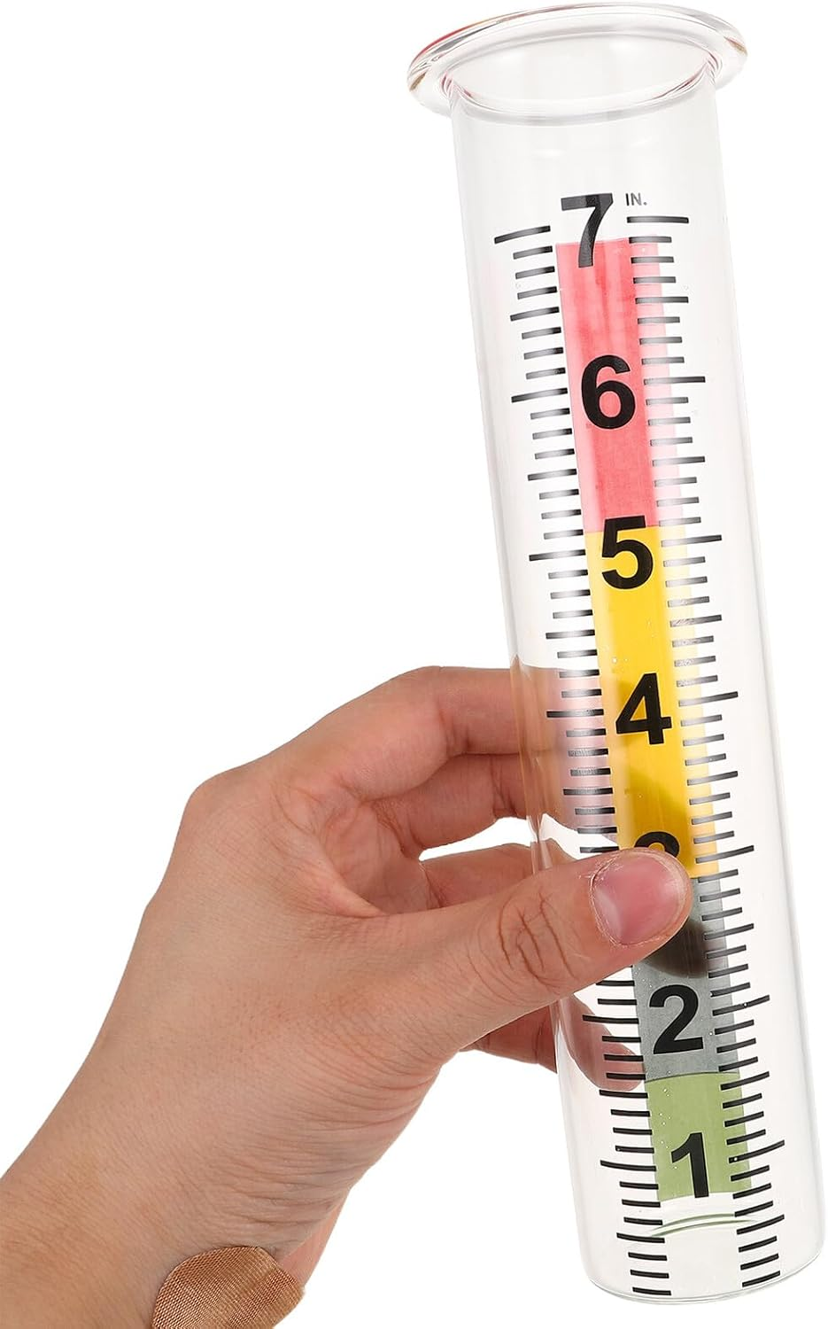 2Pcs Rain Gauge Tubes Clear Scale Outdoor Rainfall Measurement Tools for Garden Lawn Deck Weather-Resistant Accurate Rain Collectors image number 2