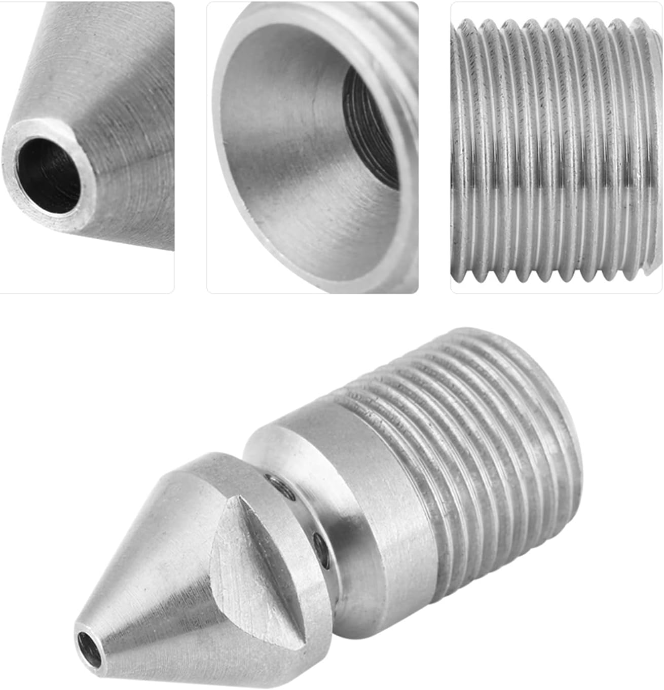 S04 Stainless Steel Sewer Jet Cleaning Nozzle with 3/8BSP Male Thread for Drain and Pressure Pipe