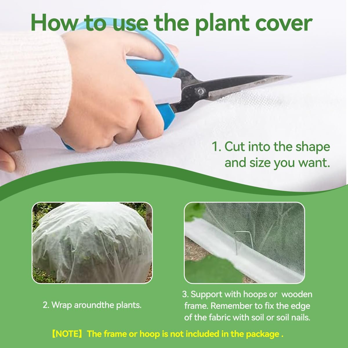 2 Pack 8.2 X 20Ft Garden Netting, Garden Mesh Netting Greenhouse Protection Net Reusable Plant Covers for Protect Vegetables Fruits Plant Flower Crop Screen Barrier Net Row Covers image number 6