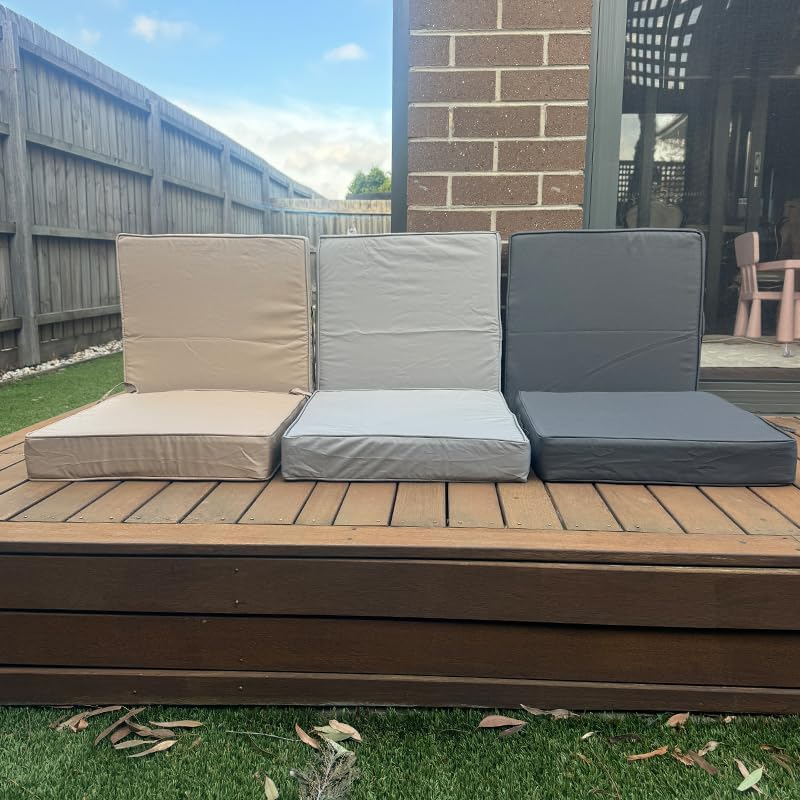 2Pcs Comfibloom'S High-Density Foam Seat Cushion, Patio Cushion,Waterproof, Outdoor Cushion,Perfect for Outdoor Charis. (Light Grey, Standard 48 X 48 X 9 Cm) image number 4