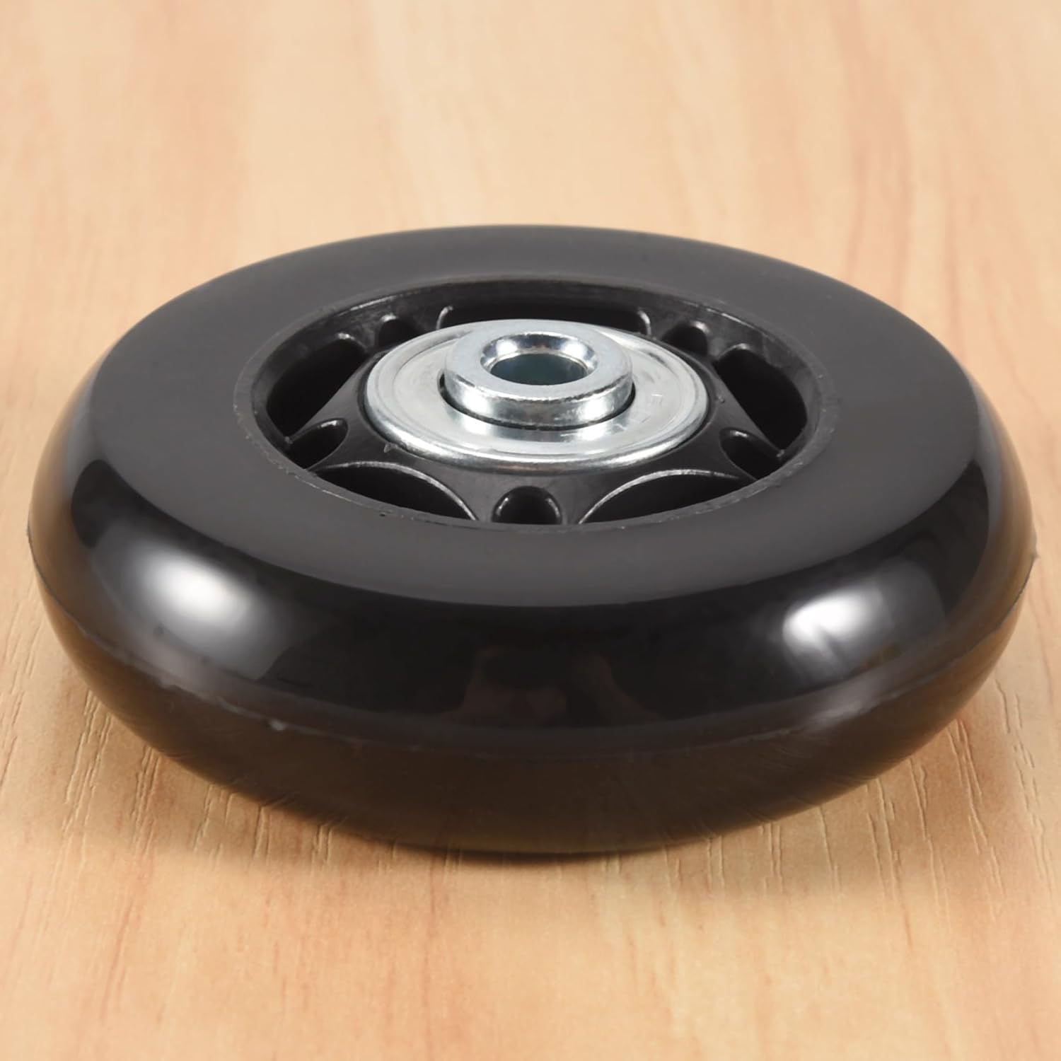 2 Set Luggage Suitcase Replacement Wheels Axles Rubber Deluxe Repair OD 64Mm New image number 2