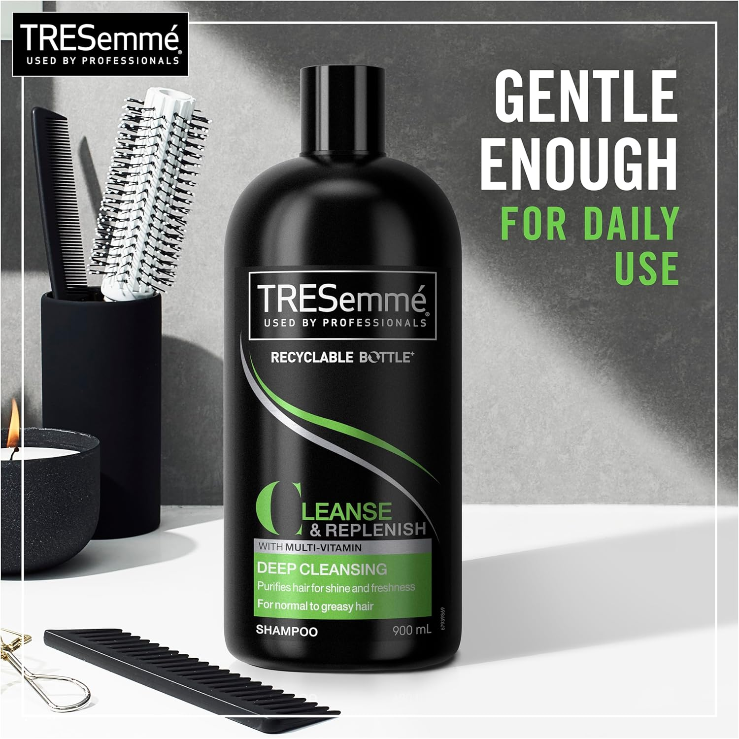 Tresemm&eacute; Replenish & Cleanse Shampoo with Vitamin C, Fresh, 900 Ml, Pack of 1 image number 3