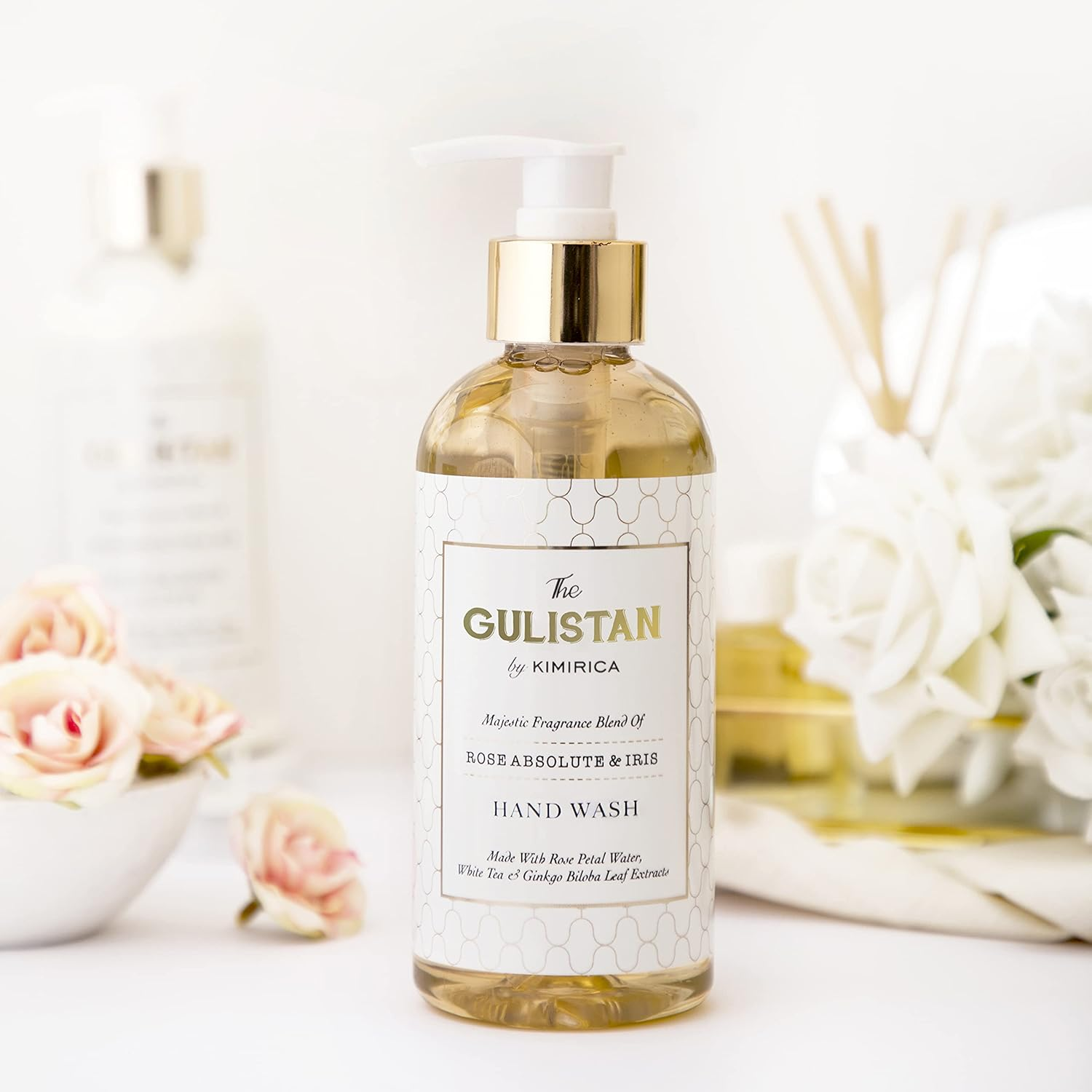 Kimirica the Gulistan Hand Wash, 100% Vegan and Paraben Free with Goodness of Rose Water, Shea, White Tea and Ginkgo Biloba, (Rose Absolute, 300Ml) image number 1