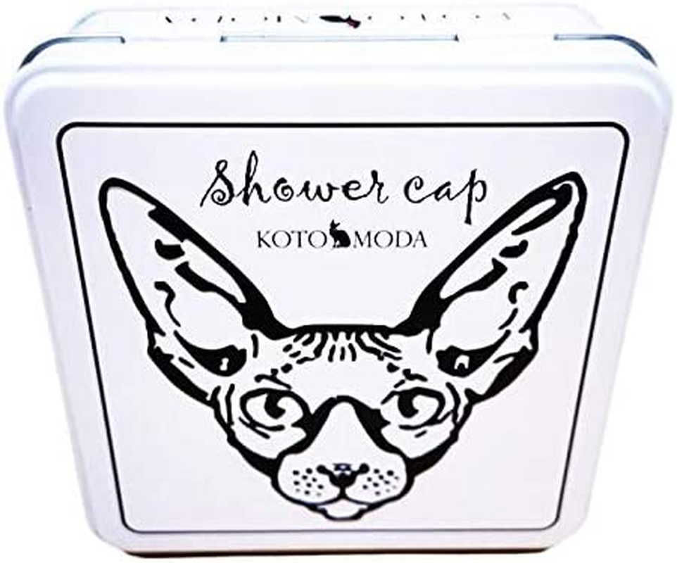 Kotomoda 20 Shower Caps for Sphynx Cats and Other Hairless Cats in a Tin Gift Box image number 2
