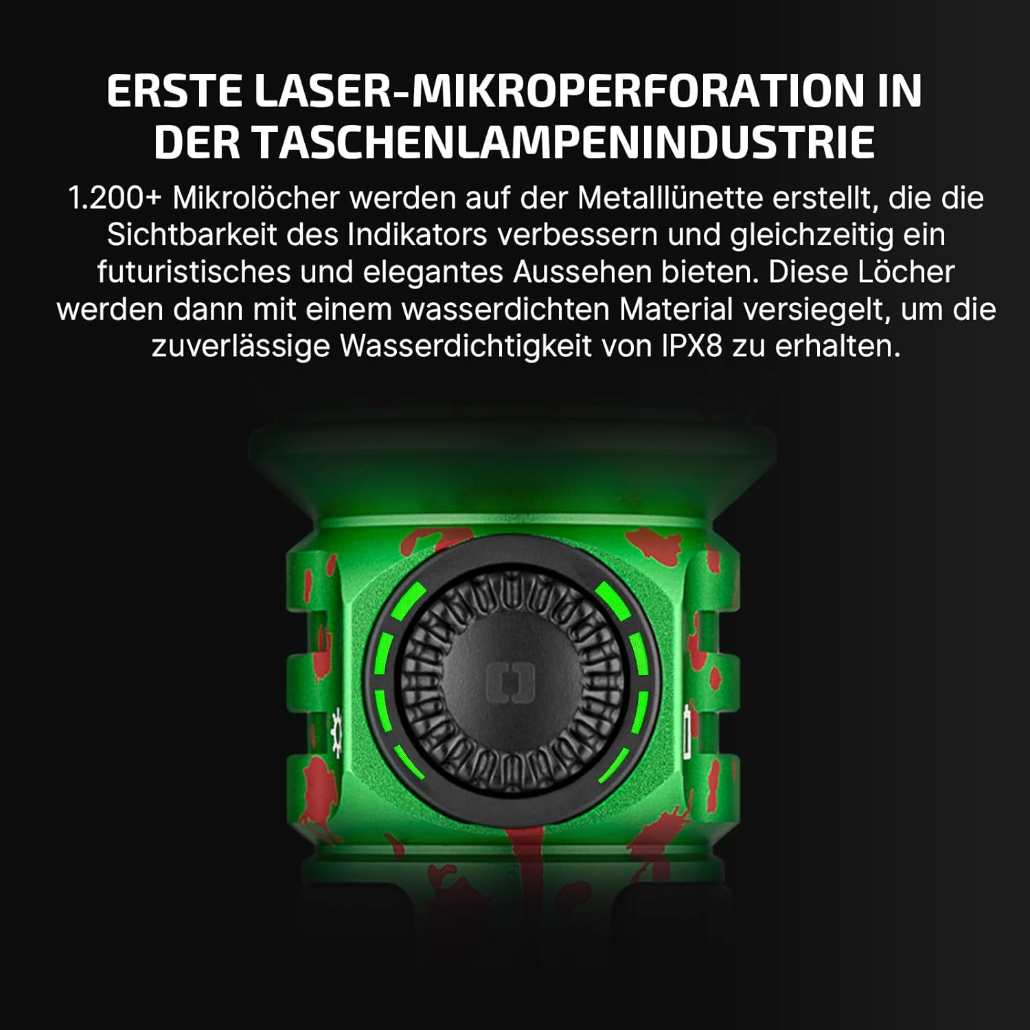 Ollght Seeker 4 Pro LED Torch with Holster, 4600 Lumens and 260 M Light Range, USB-C Rechargeable Lamp, 15 Days, Battery Life, Handheld Lamp for Everyday Use, Outdoor (Zombie Green) image number 1