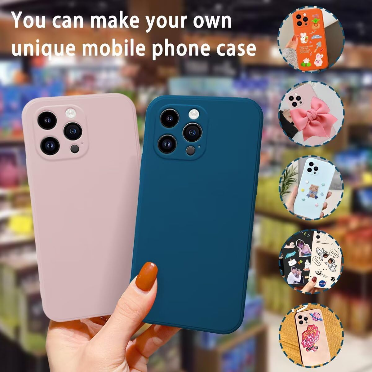 HULLIN Colourful Silicone Mobile Phone Case, Suitable for Oneplus 15 5G (6.78 Inches) - Light Cyan - Grass Purple. image number 3